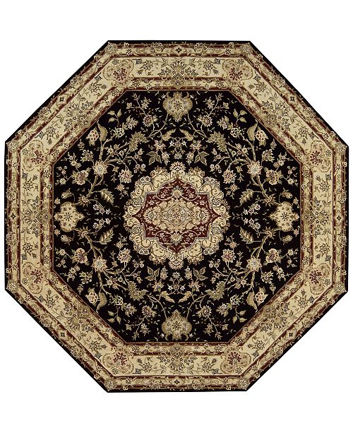 Nourison Octagon Area Rug, Wool & Silk 2000 2028 Black 10' & Reviews