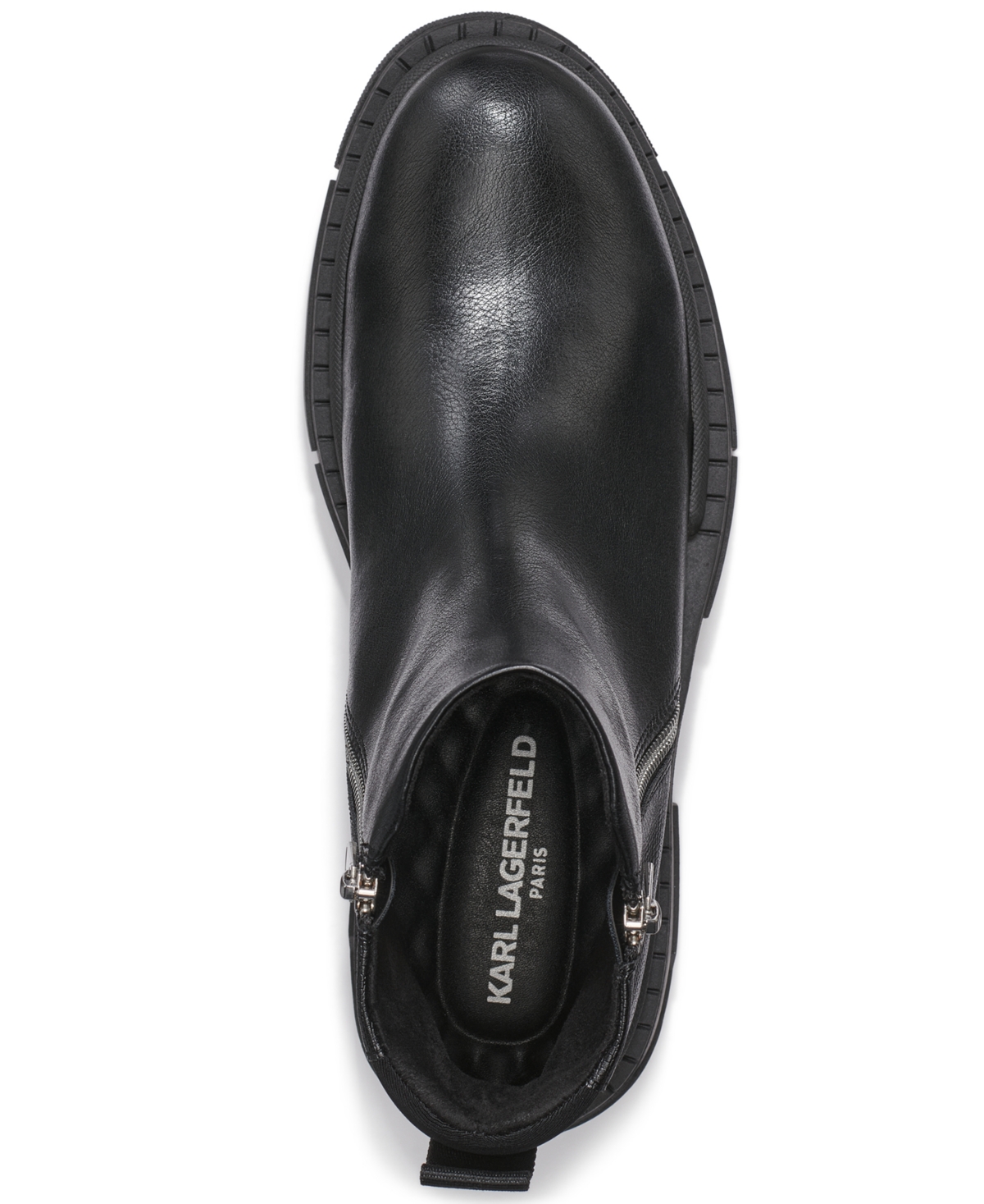 Karl Lagerfeld Paris Men's Mixed Media Double Zip Boots