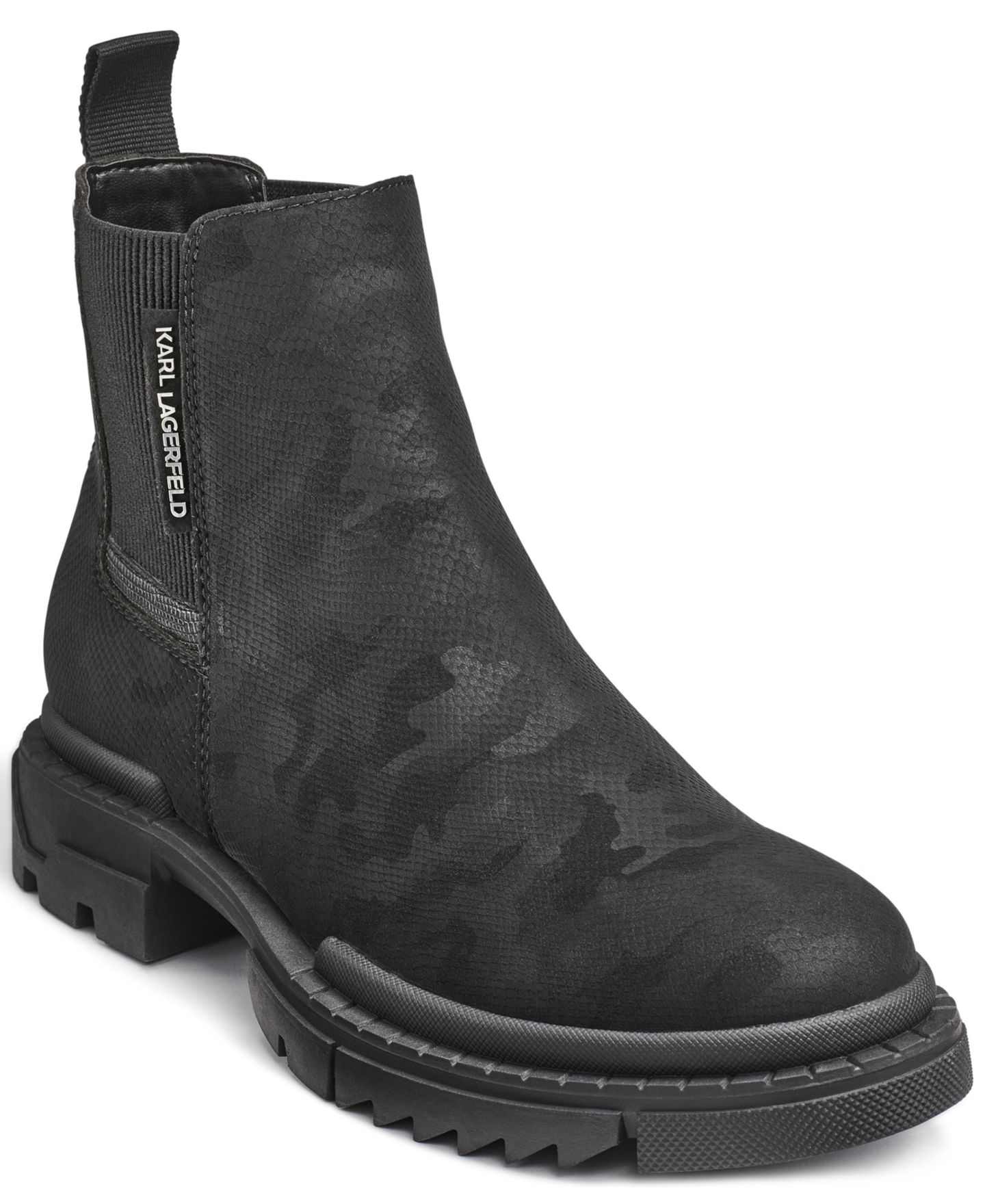 Мужские ботинки KARL LAGERFELD PARIS Quincy - Chelsea Boot, цвет: Чёрный — фото 1