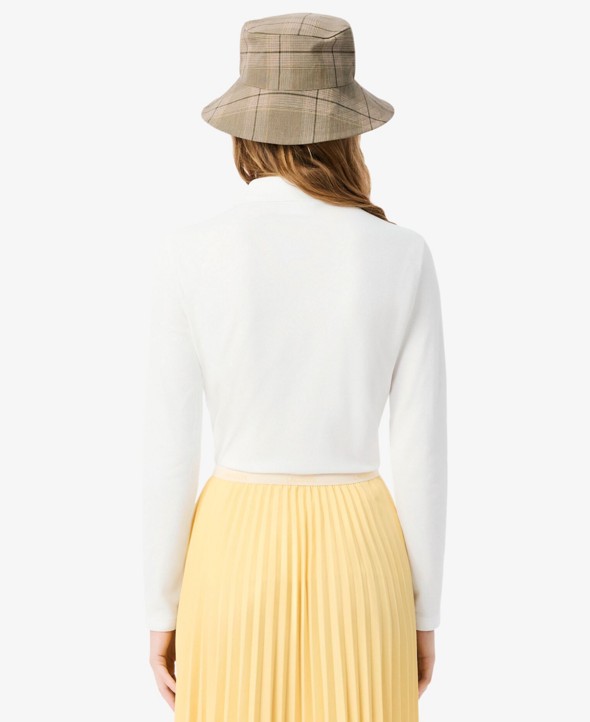 Lacoste Usa Women's Slim-fit Long Sleeve Top In White