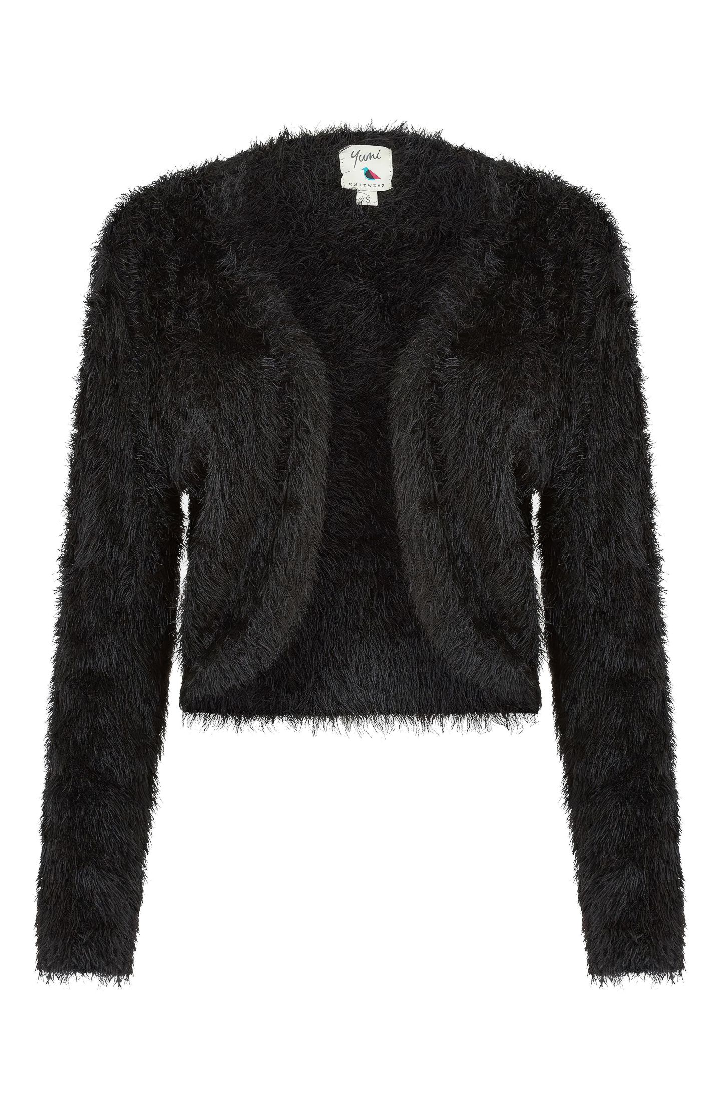 Женские болеро Yumi Eyelash Knit Bolero, цвет: Чёрный — фото 5