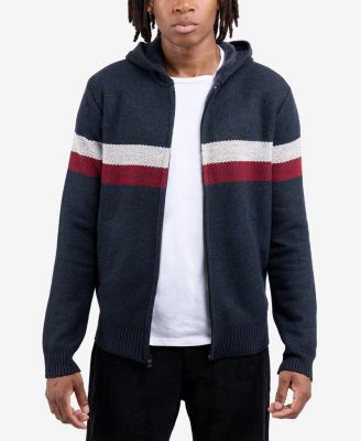 X RAY Men's Zip Up Fleece Lined Cardigan Hooded Sweater