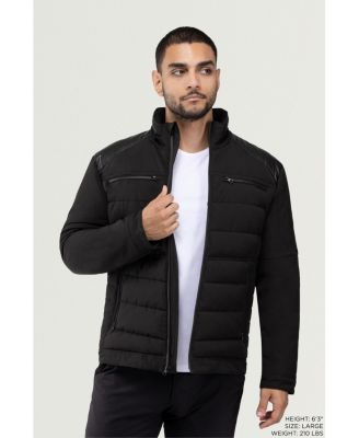 Men's Puffer Jacket With PU Shoulder