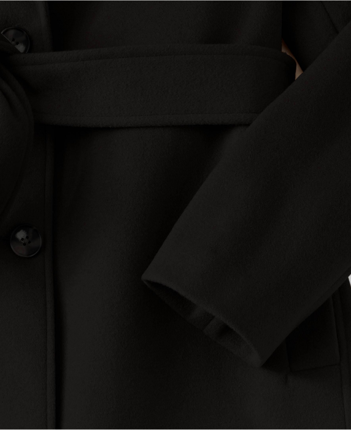 Lands' End Women's Wool Wrap Long Coat