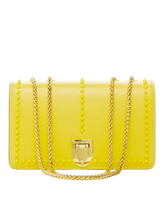 Leather Crossbody Purse Shoulder Bag  with Gold Chain Strap Evening Clutch Style