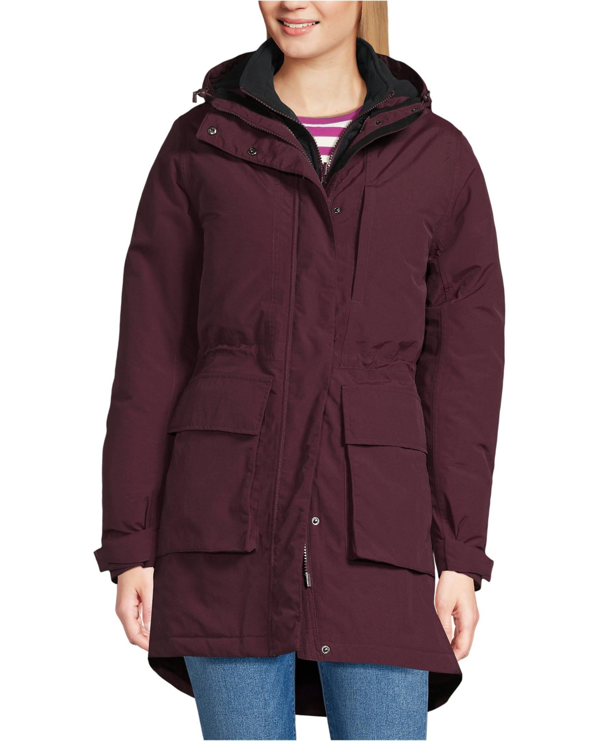 Lands' End Women's Squall Waterproof Insulated 3 1 Winter Parka