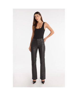 Women's Aria Coated Flare Jean - Merlot