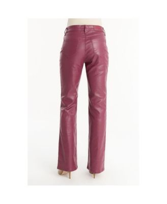 Women's Aria Coated Flare Jean - Merlot