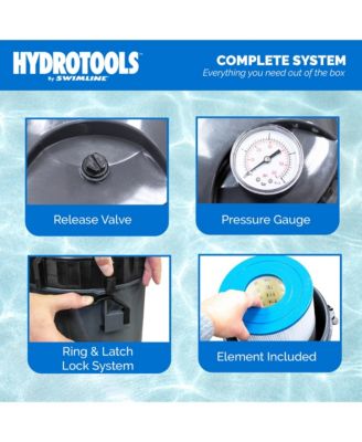 HydroTools 50 Sq Ft Sure Flo Cartridge Pool Filter Tank and Elements