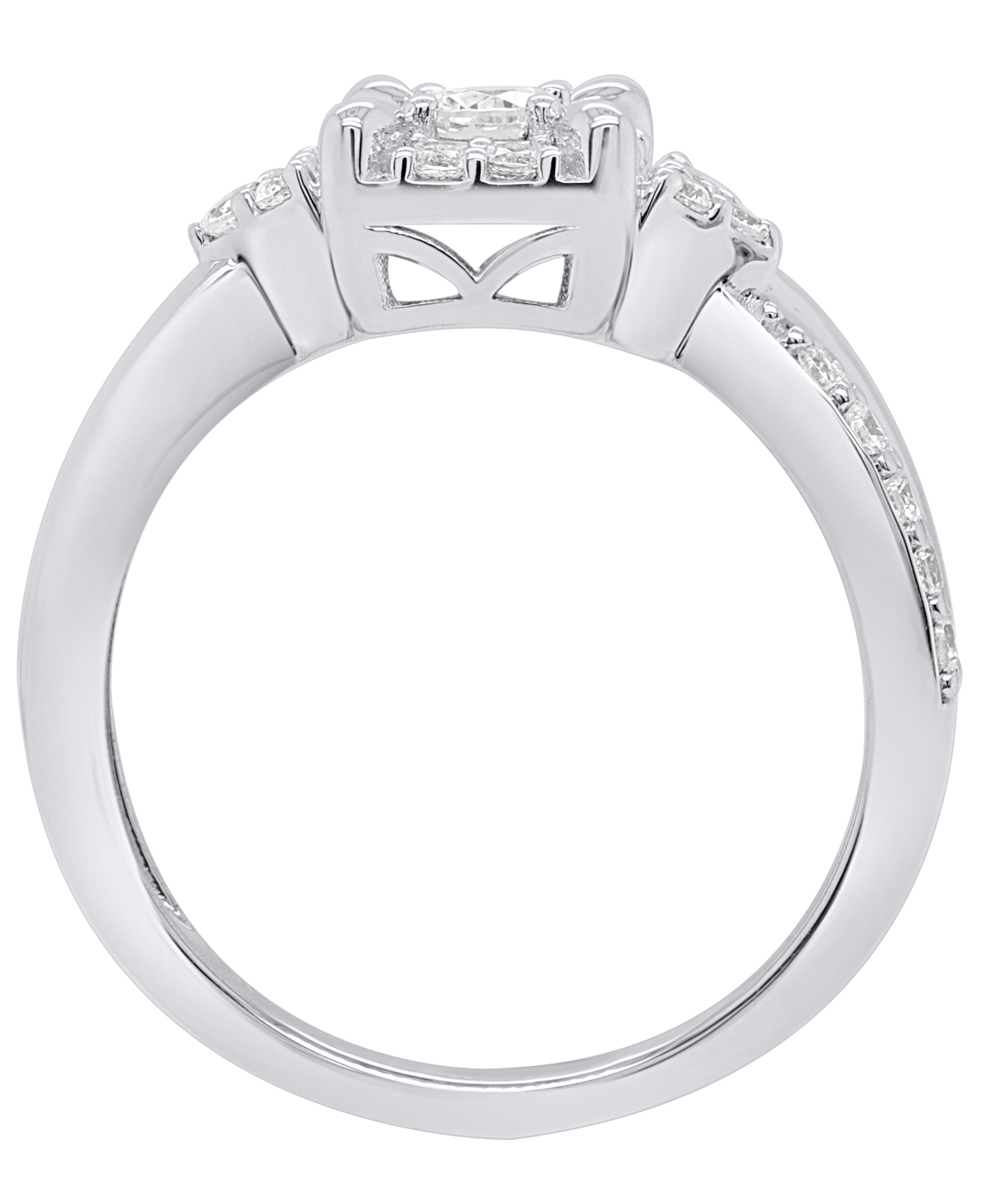 Forever Grown Diamonds Diamond Ring (1/2 Ct. T.w.) In Sterling Silver White Rhodium In Metallic