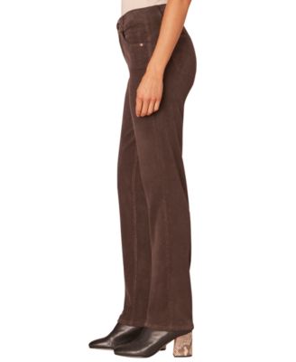 Petite "Ab"solution Corduroy Straight-Leg Jeans