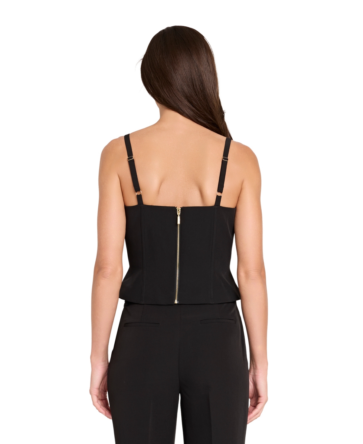 Tahari Asl Women's Square Neck Corset Top