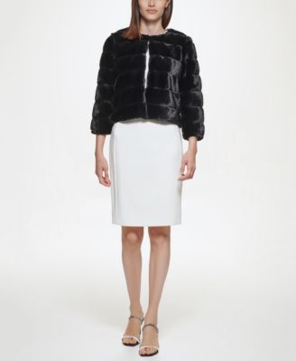 Calvin Klein - Women's Textured Long Sleeve Cardigan Sweater