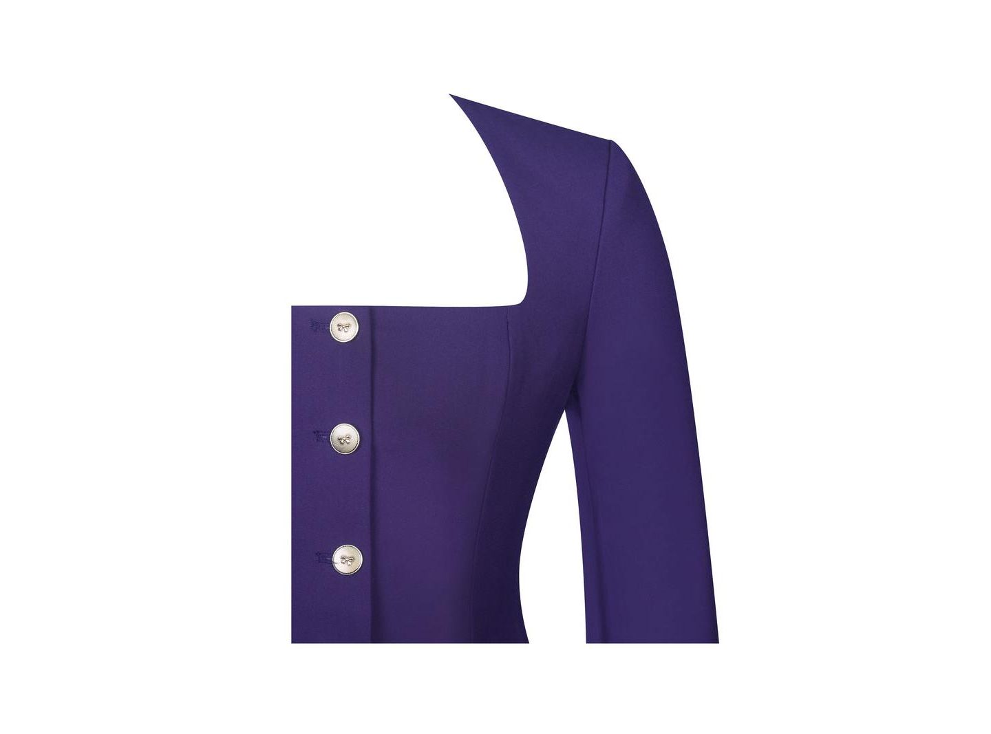 Женский пиджак Miss Circle Skyla Indigo Square Neckline Peplum Blazer, цвет: Тёмно-синий — фото 8