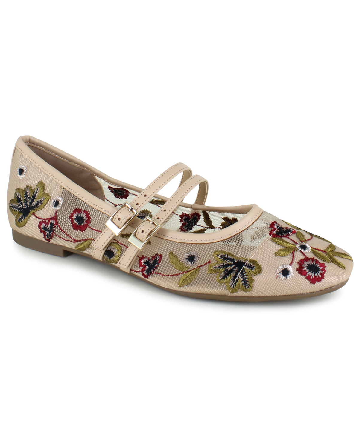Kenneth Cole Reaction Malibu Nites Mary-jane Ballet Flat In Neutral