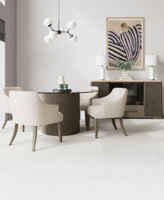 Frandlyn 54" Round Glass Dining Table 5-Pc. Set and 4 Host Chairs