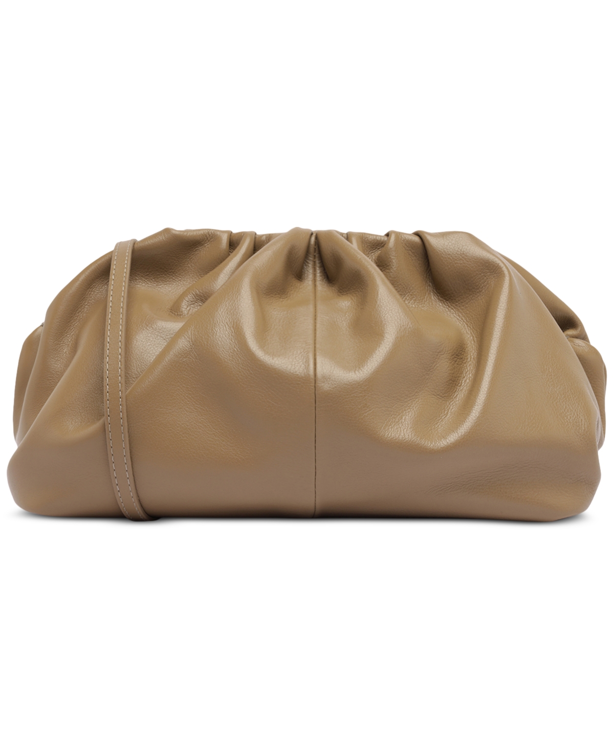 Arezzo Elizabeth Mini Leather Snap Button Handbag In Brown