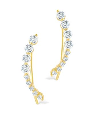 Sterling Silver Brilliant Round CZ Crawlers