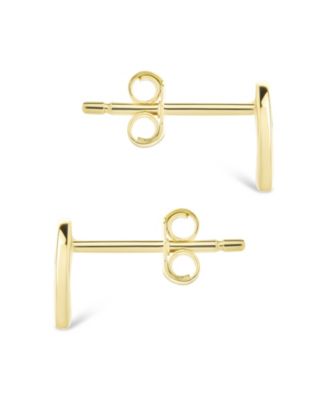 Sterling Silver Peace Sign Studs