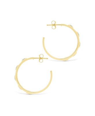 Sterling Silver Asher Flat Polished Hoops