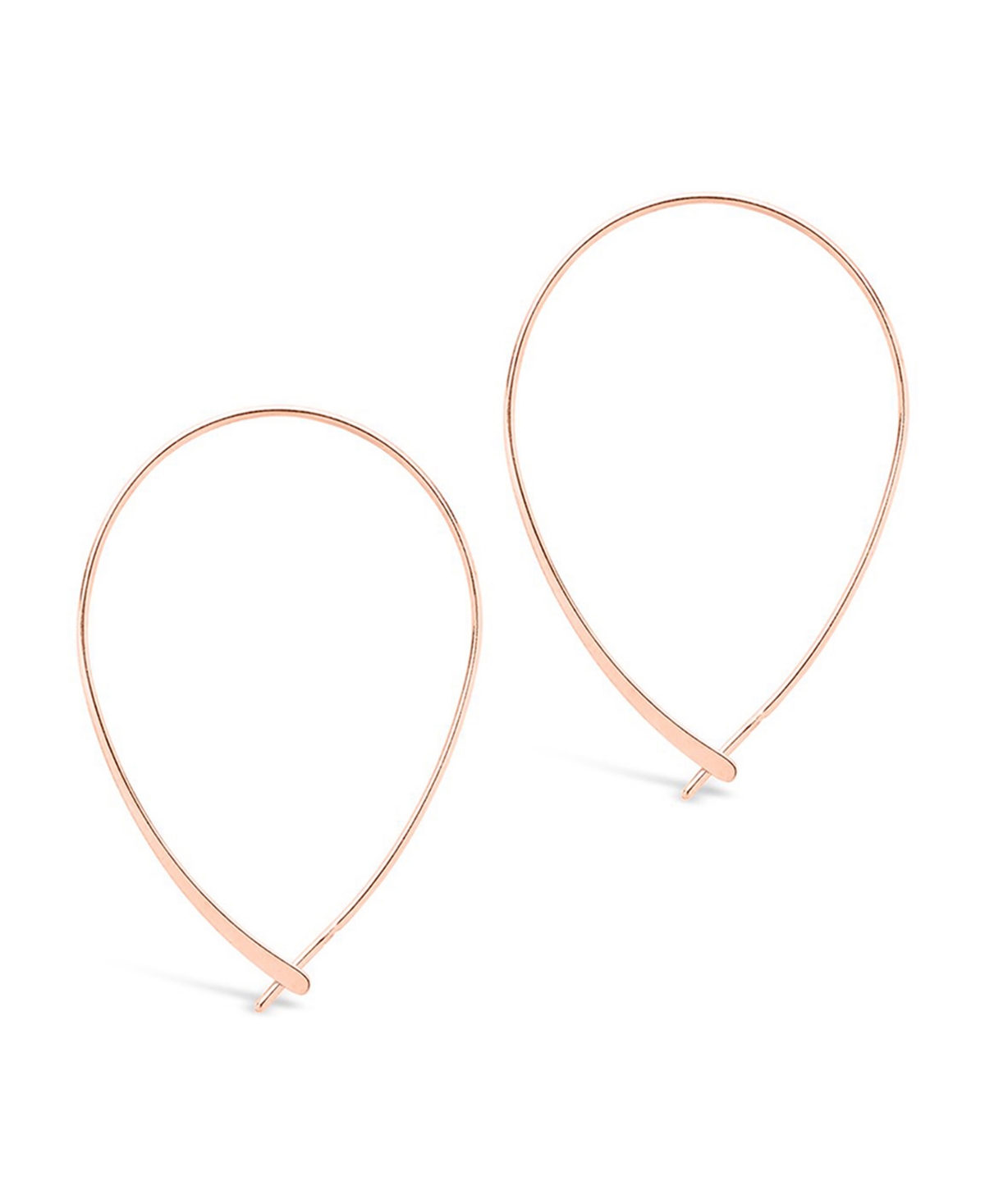 Sterling Forever Sterling Silver Delicate Threader Hoop Earrings