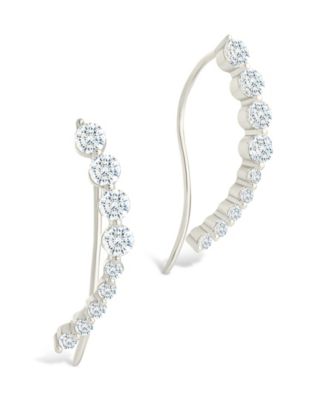 Sterling Silver Brilliant Round CZ Crawlers