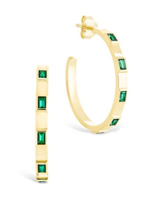 Sterling Forever - Sterling Silver Asher Flat Polished Hoops