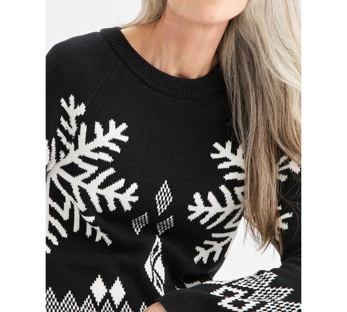 Style & Co Petite Whimsy Printed Pull-On Sweater, Macy's Exclusive
