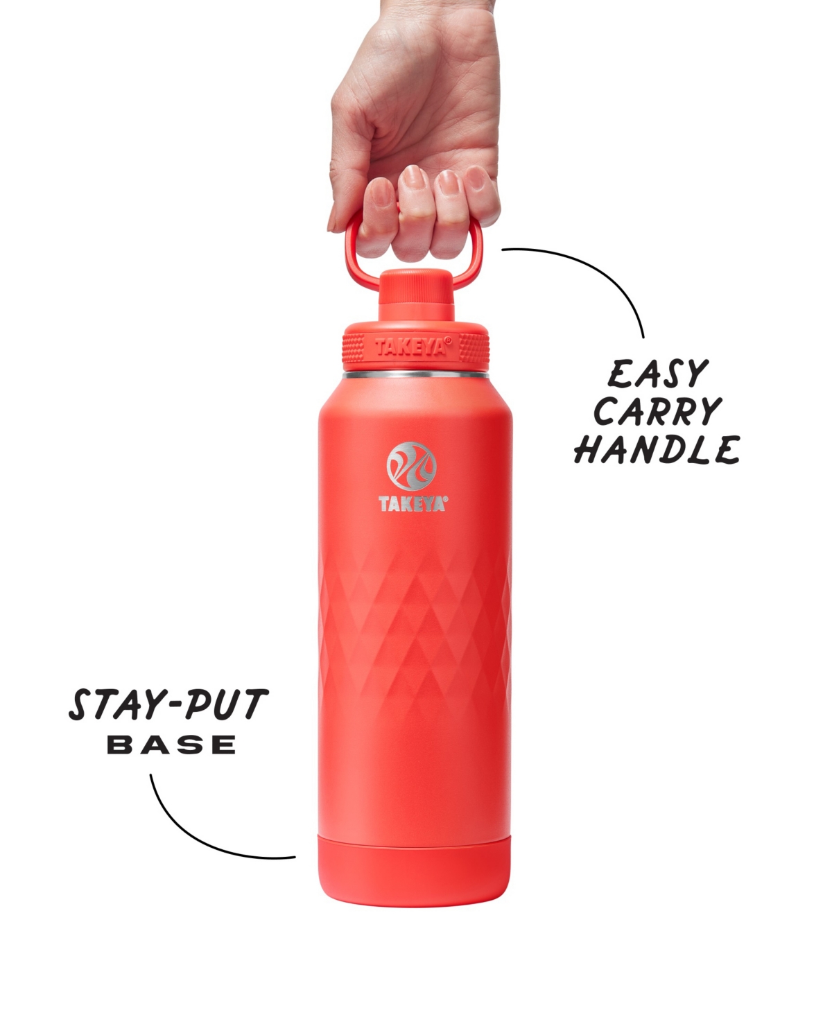 Takeya Sport 40 Oz. Triple-insulated Water Bottle With Spout Lid In Red