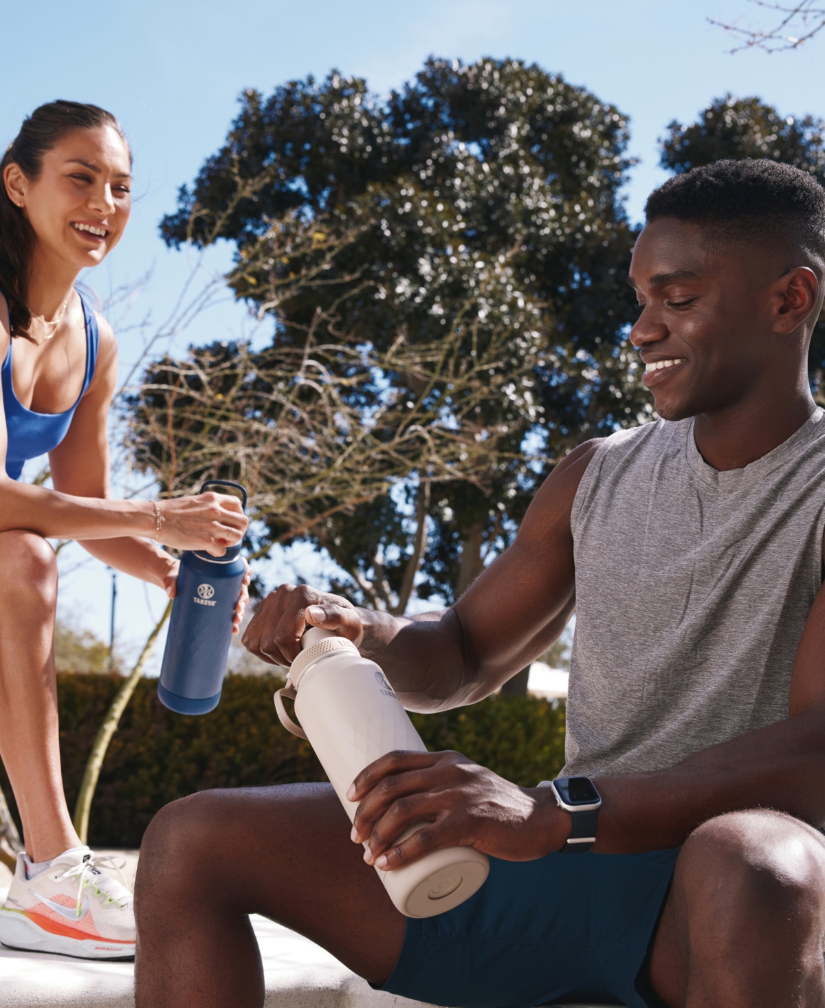 Takeya Sport 40 Oz. Triple-insulated Water Bottle With Spout Lid In Brown