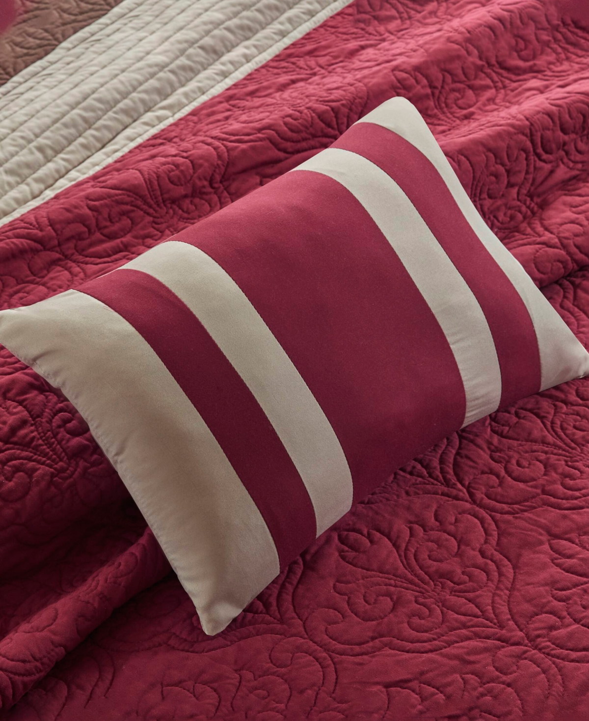 Madison Park Attingham 7-pc. Quilt Set, King/california King In Red