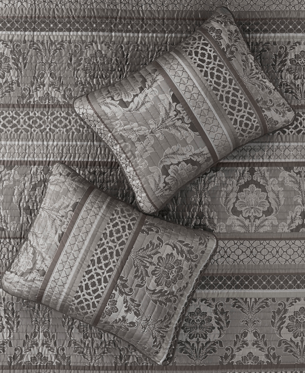 Madison Park Bellagio 6-pc. Quilt Set, Full/queen In Brown