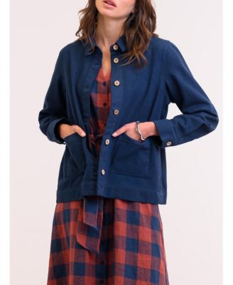 Women's Check Tie Front Midi Shirt Dress