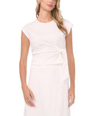 Women's Drop Shoulder Tank With Front Knot Top