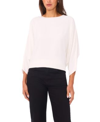 Women's Dolman 3/4-Sleeve Round Neck Top