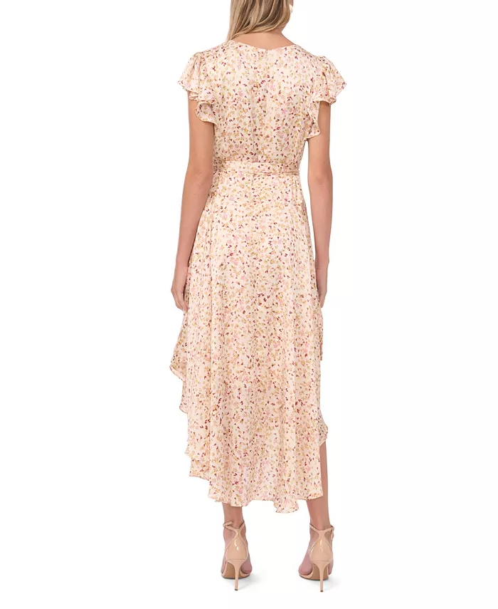 Women's V-Neck Button Down Flutter Maxi Dress - thumbnail 3