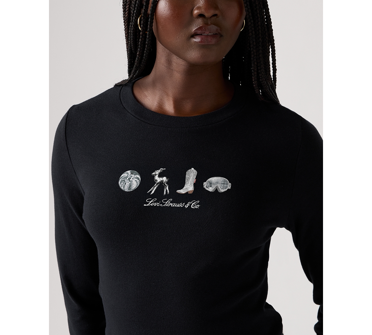 Levi's Women's Graphic Essential Long Sleeve T-shirt In Black