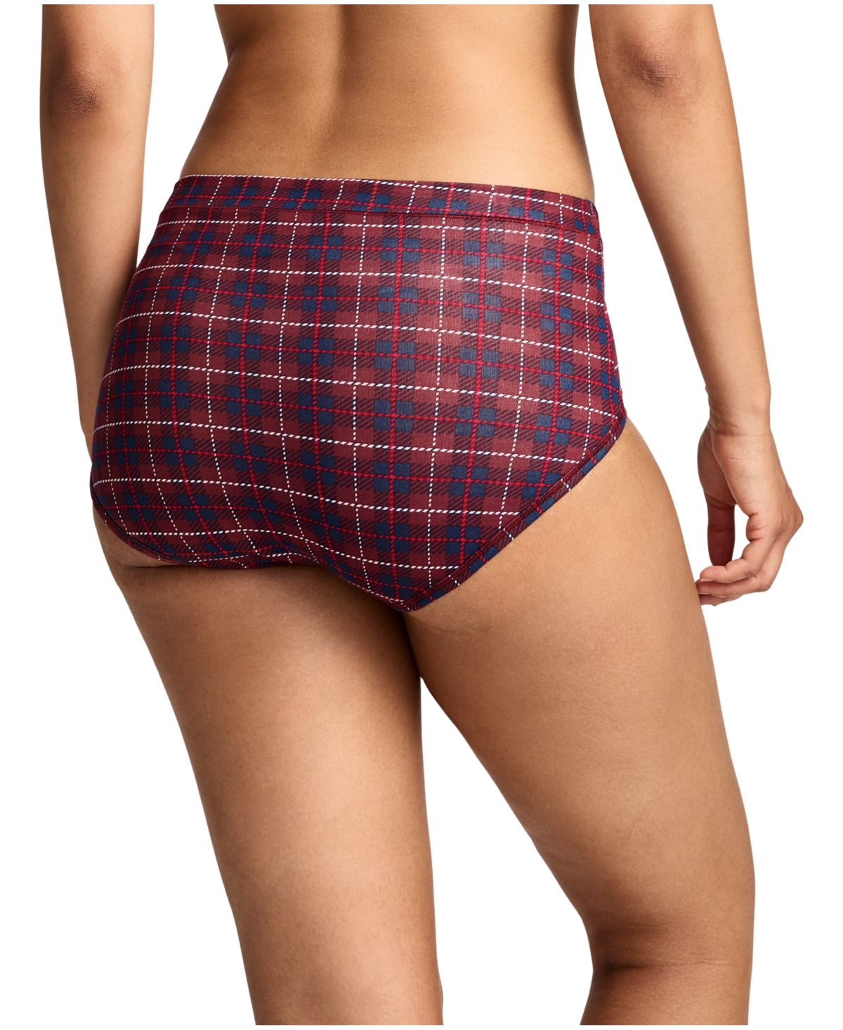 Jockey Cotton Stretch Brief 1556, Created For Macy's In Burgundy