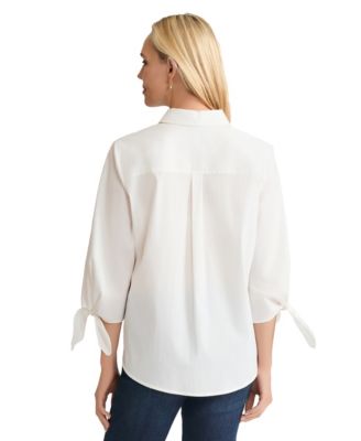Women's Tie Sleeve Collar Top
