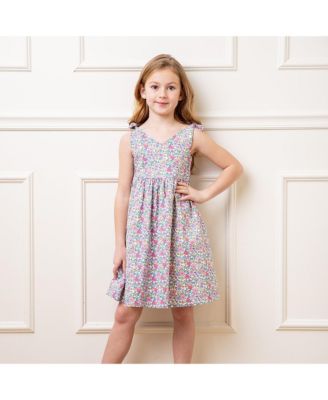 Toddler Girls Sleeveless Bow Shoulder Swing Dress