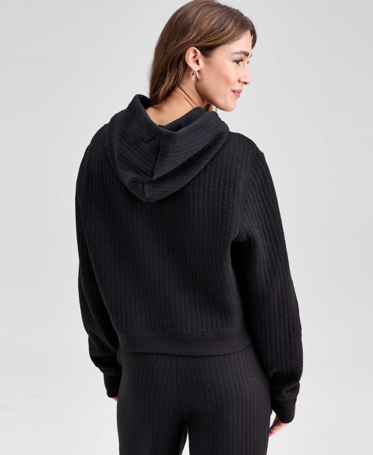 And Now This Petite Quilted Lounge Sweatshirt, Macy's Exclusive