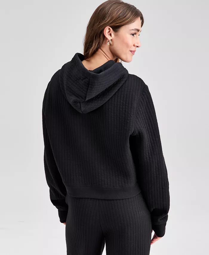 Women's Quilted Pullover Lounge Hoodie - thumbnail 6