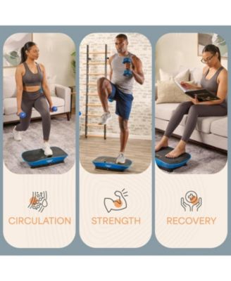 Auto-Start Vibration Plate – Whole Body Oscillation Machine with Bluetooth, 10 Speed Levels, Remote & Bands for Lymphatic Drainage