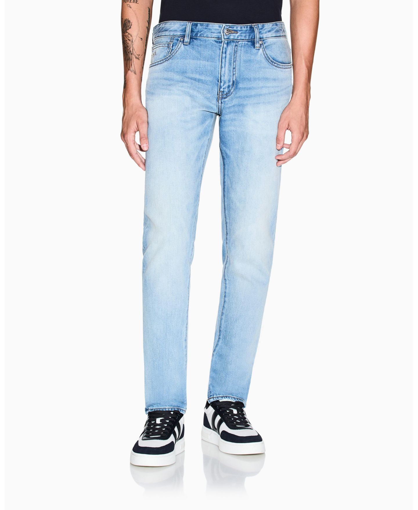Мужские джинсы A|X Armani Exchange J66 Skinny Comfort, цвет: Синий джинсовый — фото 45