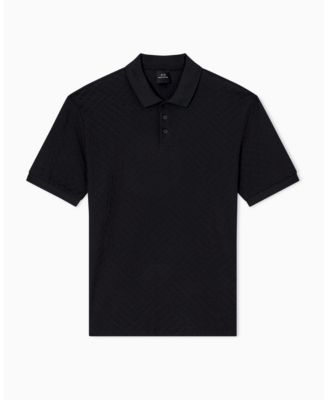 Men's Mercerized Cotton Jacquard Logo Polo Shirt