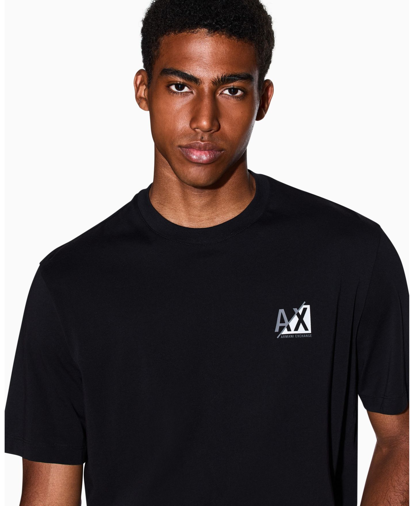 Мужская футболка A|X Armani Exchange AX Badge, цвет: Чёрный — фото 4