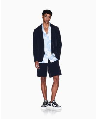 Men's Short Sleeve Viscose Floral Woven Shirt