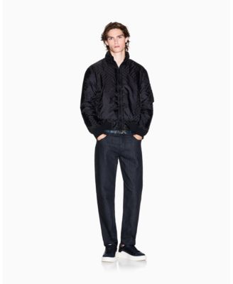 Men's Jacquard Allover Logo Hooded Jacket