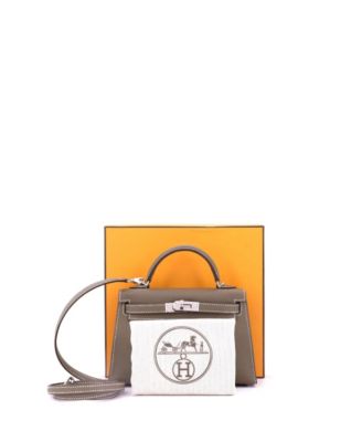 Kelly 20 Handbag Grey Epsom with Palladium Hardware