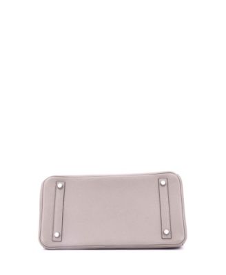 Birkin 30 Handbag Grey Novillo with Palladium Hardware